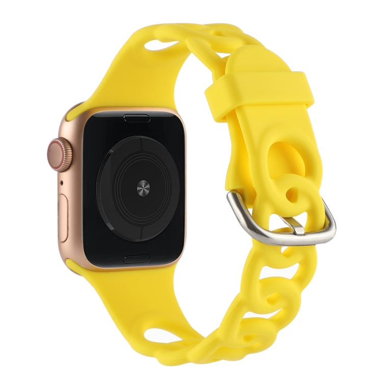 Cinturino in silicone cavo per Apple Watch Series, 7 45mm / 6&SE&5&4 44mm / 3&2&1 42mm