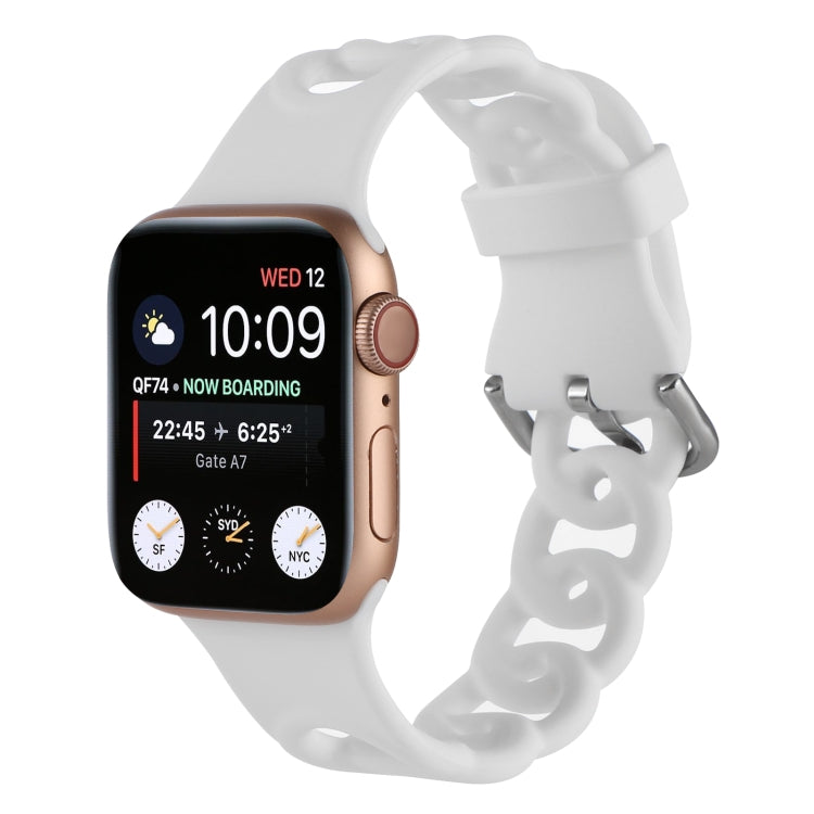 Cinturino in silicone cavo per Apple Watch Series, 7 45mm / 6&SE&5&4 44mm / 3&2&1 42mm