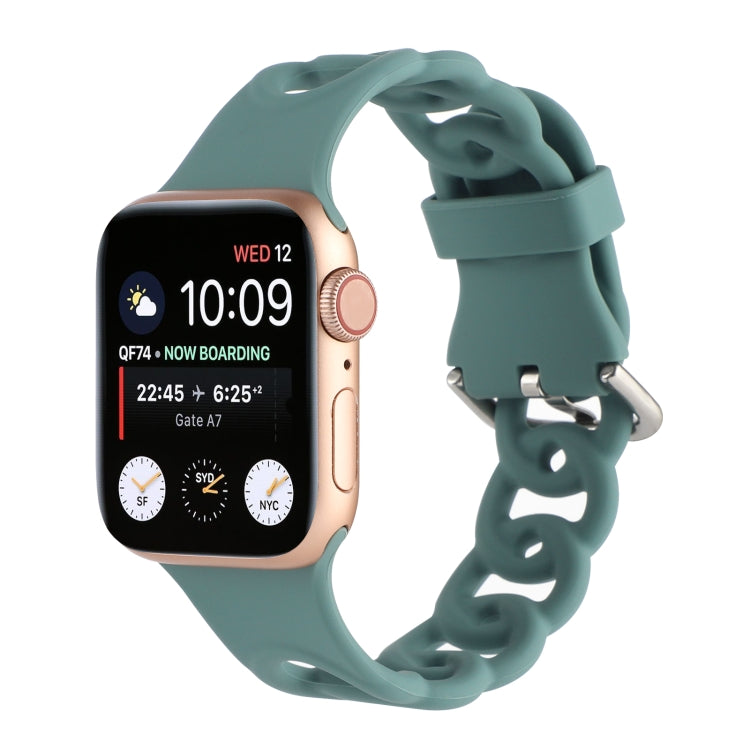 Cinturino in silicone cavo per Apple Watch Series, 7 45mm / 6&SE&5&4 44mm / 3&2&1 42mm