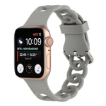 Cinturino in silicone cavo per Apple Watch Series, 7 45mm / 6&SE&5&4 44mm / 3&2&1 42mm