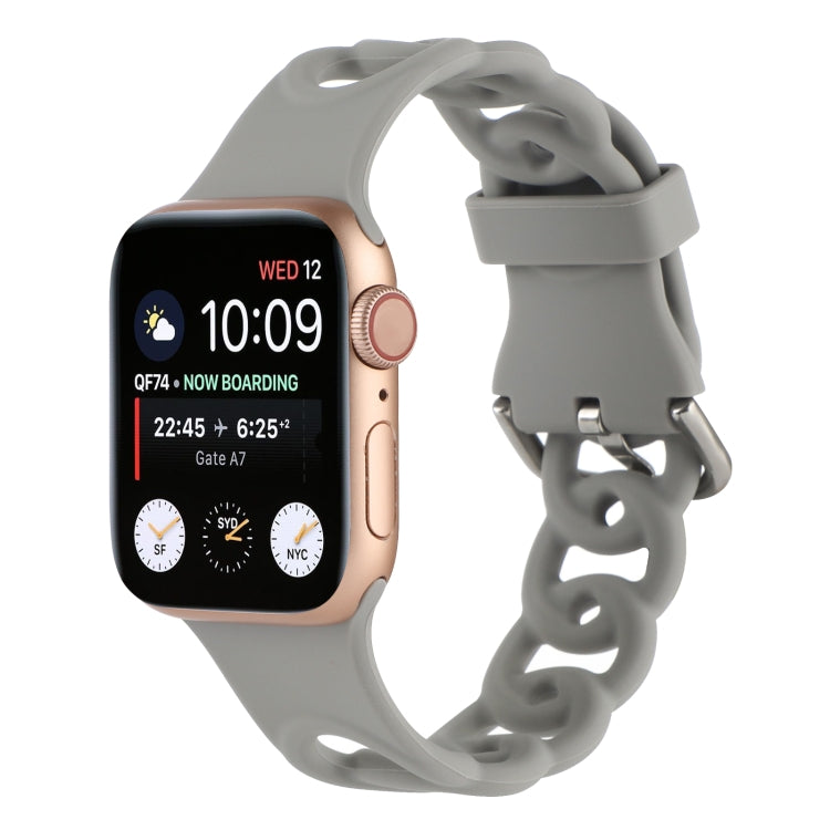 Cinturino in silicone cavo per Apple Watch Series, 7 45mm / 6&SE&5&4 44mm / 3&2&1 42mm