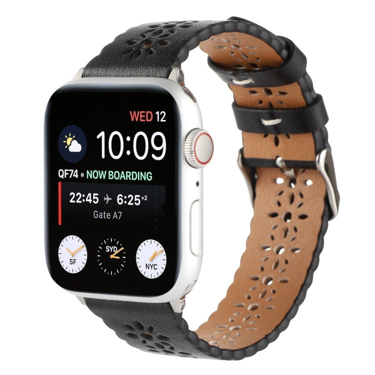 Cinturino cavo in vera pelle per Apple Watch Series, 7 41mm / 6&SE&5&4 40mm / 3&2&1 38mm, 7 45mm / 6&SE&5&4 44mm / 3&2&1 42mm