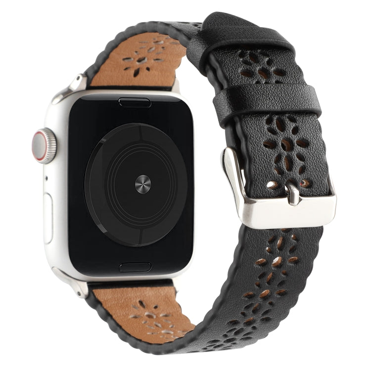 Cinturino cavo in vera pelle per Apple Watch Series, 7 41mm / 6&SE&5&4 40mm / 3&2&1 38mm, 7 45mm / 6&SE&5&4 44mm / 3&2&1 42mm