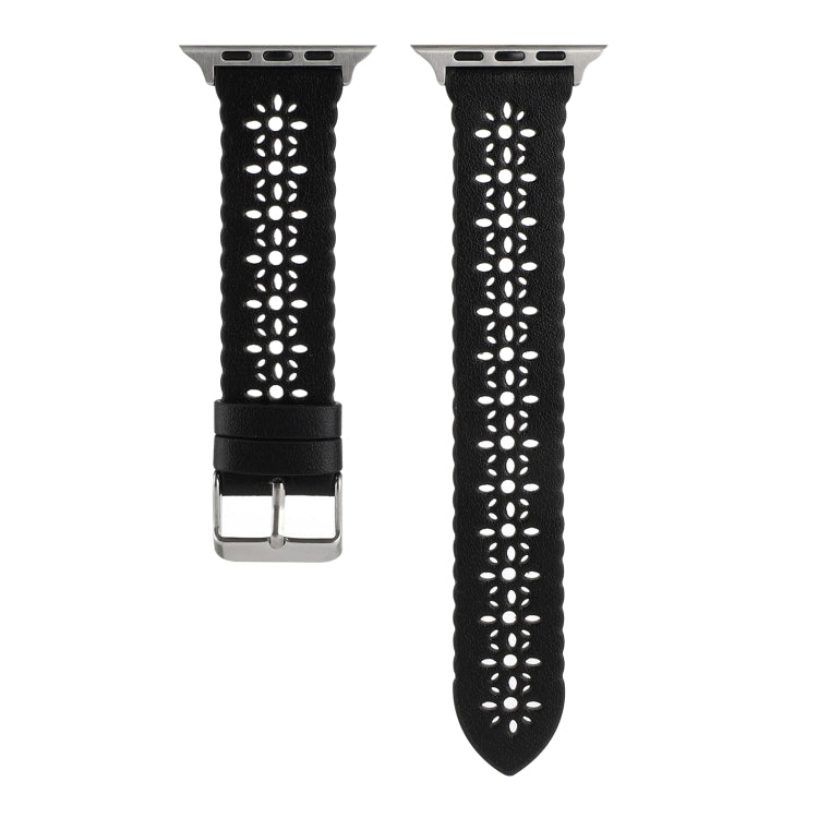 Cinturino cavo in vera pelle per Apple Watch Series, 7 41mm / 6&SE&5&4 40mm / 3&2&1 38mm, 7 45mm / 6&SE&5&4 44mm / 3&2&1 42mm