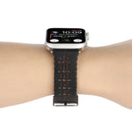 Cinturino cavo in vera pelle per Apple Watch Series, 7 41mm / 6&SE&5&4 40mm / 3&2&1 38mm, 7 45mm / 6&SE&5&4 44mm / 3&2&1 42mm