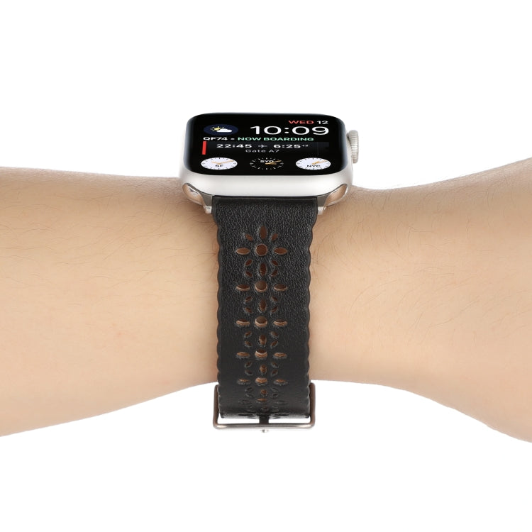 Cinturino cavo in vera pelle per Apple Watch Series, 7 41mm / 6&SE&5&4 40mm / 3&2&1 38mm, 7 45mm / 6&SE&5&4 44mm / 3&2&1 42mm