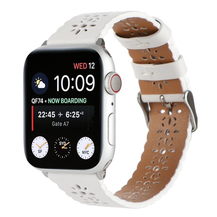 Cinturino cavo in vera pelle per Apple Watch Series, 7 41mm / 6&SE&5&4 40mm / 3&2&1 38mm, 7 45mm / 6&SE&5&4 44mm / 3&2&1 42mm