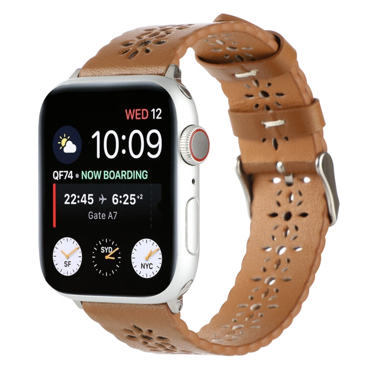 Cinturino cavo in vera pelle per Apple Watch Series, 7 41mm / 6&SE&5&4 40mm / 3&2&1 38mm, 7 45mm / 6&SE&5&4 44mm / 3&2&1 42mm