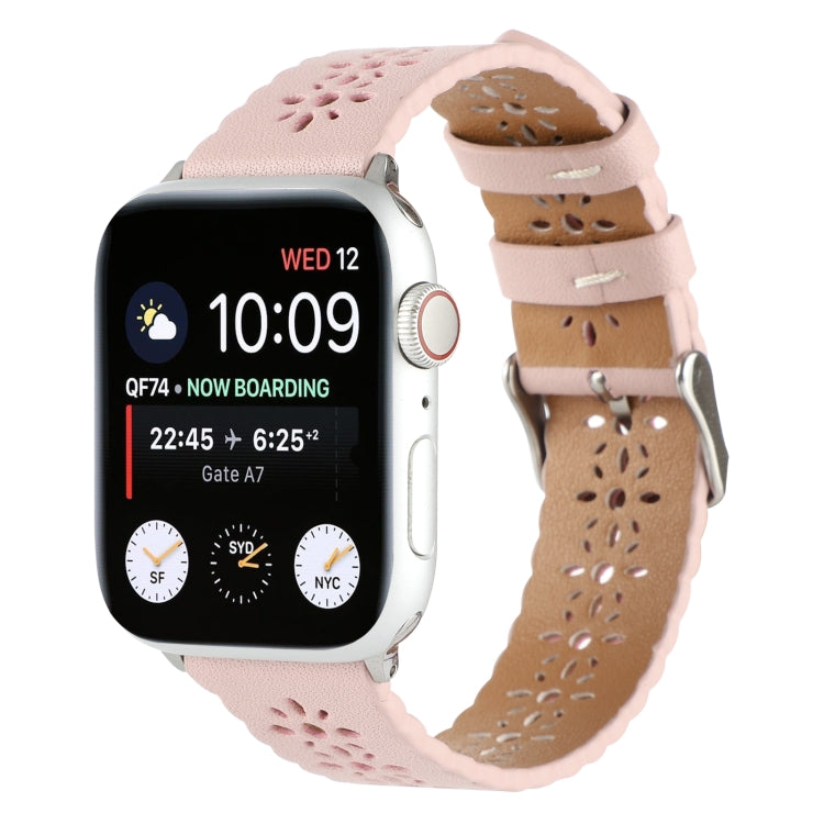 Cinturino cavo in vera pelle per Apple Watch Series, 7 41mm / 6&SE&5&4 40mm / 3&2&1 38mm, 7 45mm / 6&SE&5&4 44mm / 3&2&1 42mm