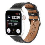 Cinturino cavo in vera pelle per Apple Watch Series, 7 41mm / 6&SE&5&4 40mm / 3&2&1 38mm, 7 45mm / 6&SE&5&4 44mm / 3&2&1 42mm