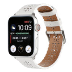 Cinturino cavo in vera pelle per Apple Watch Series, 7 41mm / 6&SE&5&4 40mm / 3&2&1 38mm, 7 45mm / 6&SE&5&4 44mm / 3&2&1 42mm