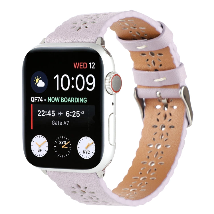 Cinturino cavo in vera pelle per Apple Watch Series, 7 41mm / 6&SE&5&4 40mm / 3&2&1 38mm, 7 45mm / 6&SE&5&4 44mm / 3&2&1 42mm