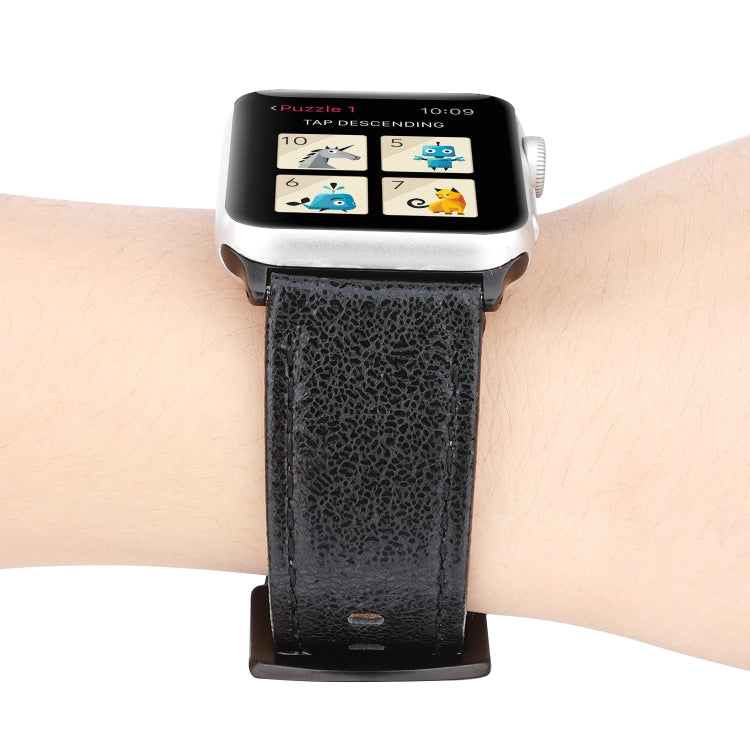 Cinturino in vera pelle glitterata per Apple Watch