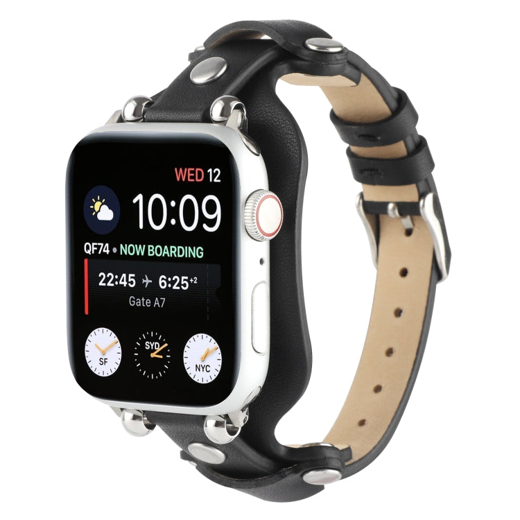 Cinturino cinturino in vera pelle per Apple Watch Series, 7 41mm / 6&SE&5&4 40mm / 3&2&1 38mm, 7 45mm / 6&SE&5&4 44mm / 3&2&1 42mm
