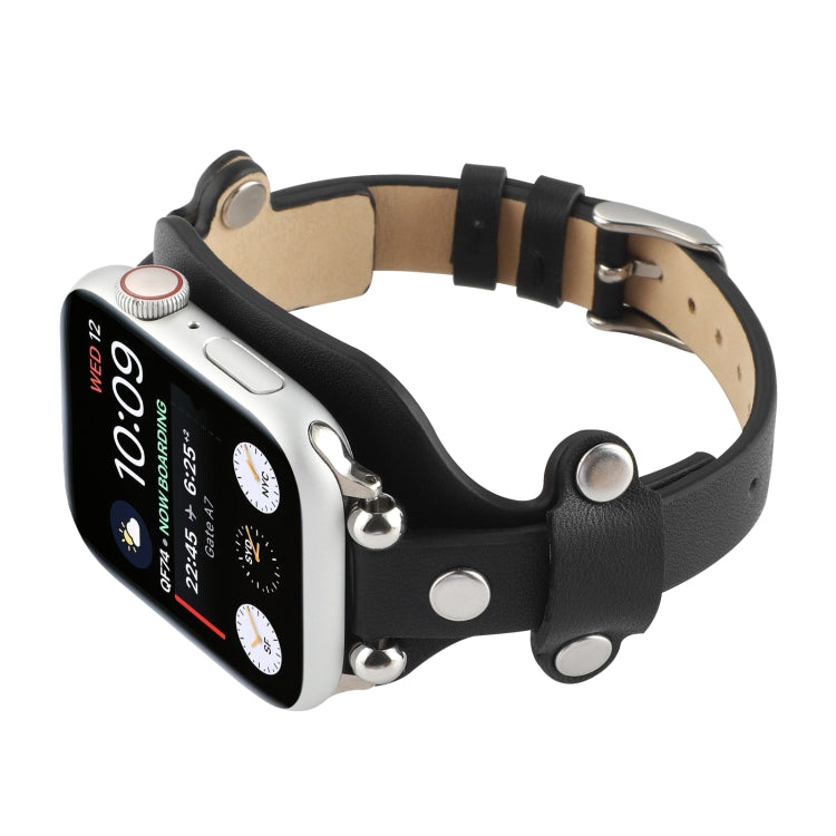 Cinturino cinturino in vera pelle per Apple Watch Series, 7 41mm / 6&SE&5&4 40mm / 3&2&1 38mm, 7 45mm / 6&SE&5&4 44mm / 3&2&1 42mm