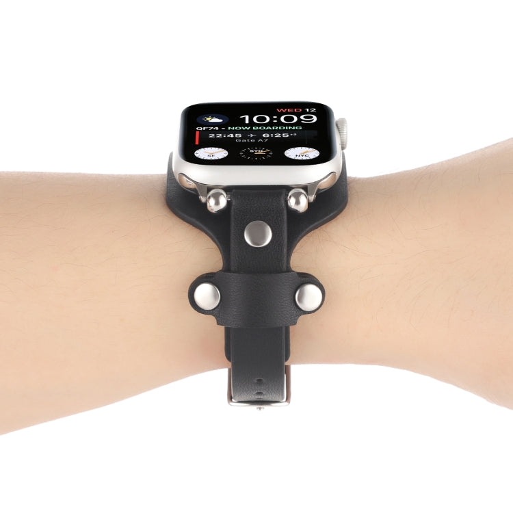Cinturino cinturino in vera pelle per Apple Watch Series, 7 41mm / 6&SE&5&4 40mm / 3&2&1 38mm, 7 45mm / 6&SE&5&4 44mm / 3&2&1 42mm