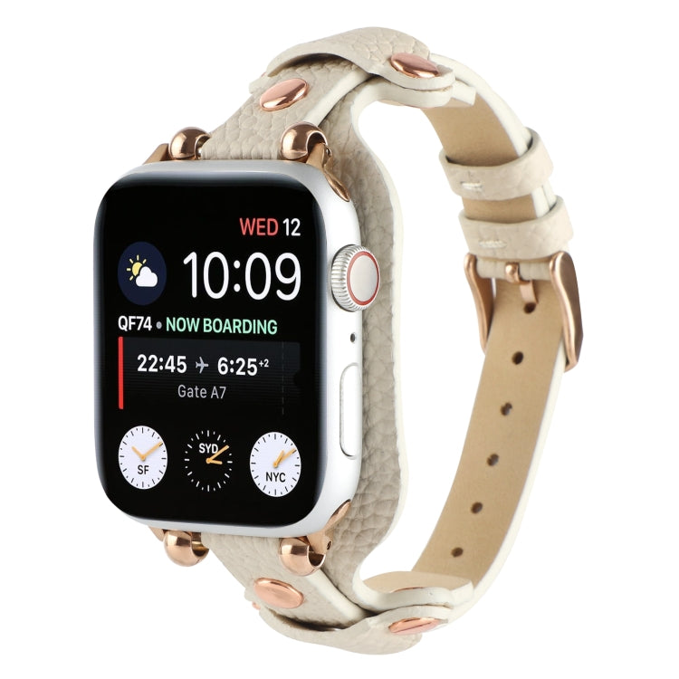 Cinturino cinturino in vera pelle per Apple Watch Series, 7 41mm / 6&SE&5&4 40mm / 3&2&1 38mm, 7 45mm / 6&SE&5&4 44mm / 3&2&1 42mm