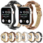 Cinturino cinturino in vera pelle per Apple Watch Series, 7 41mm / 6&SE&5&4 40mm / 3&2&1 38mm, 7 45mm / 6&SE&5&4 44mm / 3&2&1 42mm