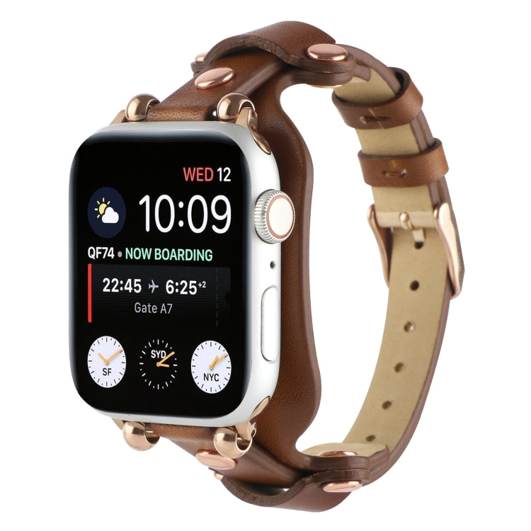 Cinturino cinturino in vera pelle per Apple Watch Series, 7 41mm / 6&SE&5&4 40mm / 3&2&1 38mm, 7 45mm / 6&SE&5&4 44mm / 3&2&1 42mm