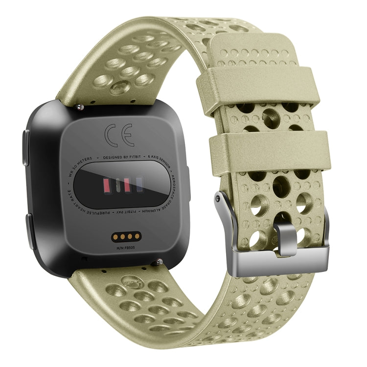Cinturino in metallo traspirante, For FITBIT Versa
