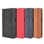 Custodia per telefono in pelle con trama retrò con fibbia magnetica, For Ulefone Power Armor 14 / 14 Pro, For Ulefone Armor X10 / X10 Pro, For Oukitel WP18, For Sony Xperia 1 IV, For Sony Xperia 10 IV, For Sharp Aquos R7