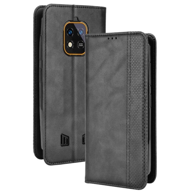 Custodia per telefono in pelle con trama retrò con fibbia magnetica, For Ulefone Power Armor 14 / 14 Pro, For Ulefone Armor X10 / X10 Pro, For Oukitel WP18, For Sony Xperia 1 IV, For Sony Xperia 10 IV, For Sharp Aquos R7