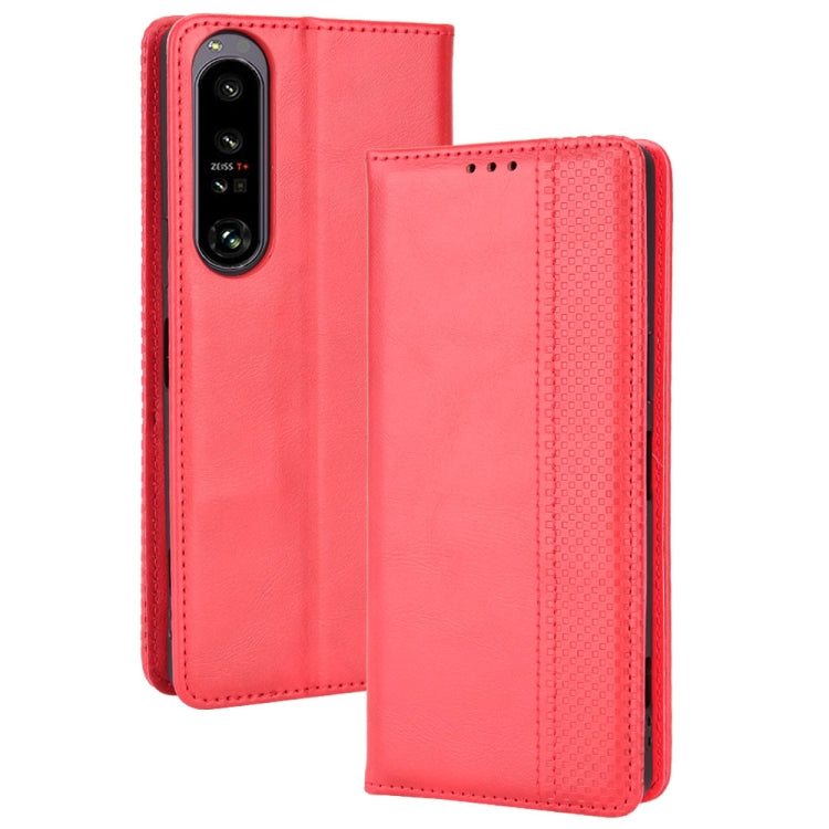 Custodia per telefono in pelle con trama retrò con fibbia magnetica, For Ulefone Power Armor 14 / 14 Pro, For Ulefone Armor X10 / X10 Pro, For Oukitel WP18, For Sony Xperia 1 IV, For Sony Xperia 10 IV, For Sharp Aquos R7