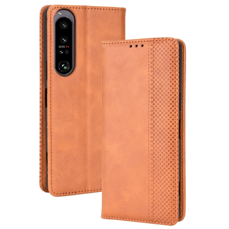 Custodia per telefono in pelle con trama retrò con fibbia magnetica, For Ulefone Power Armor 14 / 14 Pro, For Ulefone Armor X10 / X10 Pro, For Oukitel WP18, For Sony Xperia 1 IV, For Sony Xperia 10 IV, For Sharp Aquos R7