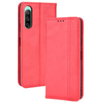 Custodia per telefono in pelle con trama retrò con fibbia magnetica, For Ulefone Power Armor 14 / 14 Pro, For Ulefone Armor X10 / X10 Pro, For Oukitel WP18, For Sony Xperia 1 IV, For Sony Xperia 10 IV, For Sharp Aquos R7