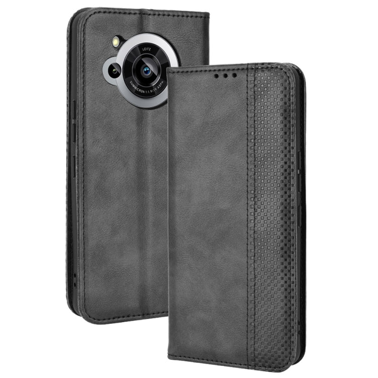 Custodia per telefono in pelle con trama retrò con fibbia magnetica, For Ulefone Power Armor 14 / 14 Pro, For Ulefone Armor X10 / X10 Pro, For Oukitel WP18, For Sony Xperia 1 IV, For Sony Xperia 10 IV, For Sharp Aquos R7