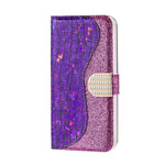 Custodia per telefono in pelle con texture coccodrillo in polvere glitterata laser, For Samsung Galaxy A13 4G, For Xiaomi Redmi 10C