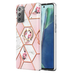 Custodia porta anello in TPU con motivo floreale in marmo, For Samsung Galaxy A13 4G, For Samsung Galaxy A23 5G / 4G, For Samsung Galaxy A33 5G, For Samsung Galaxy A53 5G, For Samsung Galaxy A73 5G, For Samsung Galaxy Note20