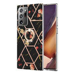 Custodia porta anello in TPU con motivo floreale in marmo, For Samsung Galaxy Note20 Ultra, For Samsung Galaxy S22 5G, For Samsung Galaxy S22+ 5G, For Samsung Galaxy S22 Ultra 5G
