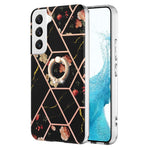 Custodia porta anello in TPU con motivo floreale in marmo, For Samsung Galaxy Note20 Ultra, For Samsung Galaxy S22 5G, For Samsung Galaxy S22+ 5G, For Samsung Galaxy S22 Ultra 5G