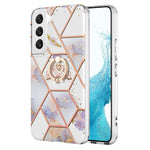 Custodia porta anello in TPU con motivo floreale in marmo, For Samsung Galaxy Note20 Ultra, For Samsung Galaxy S22 5G, For Samsung Galaxy S22+ 5G, For Samsung Galaxy S22 Ultra 5G