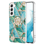 Custodia porta anello in TPU con motivo floreale in marmo, For Samsung Galaxy Note20 Ultra, For Samsung Galaxy S22 5G, For Samsung Galaxy S22+ 5G, For Samsung Galaxy S22 Ultra 5G