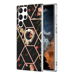 Custodia porta anello in TPU con motivo floreale in marmo, For Samsung Galaxy Note20 Ultra, For Samsung Galaxy S22 5G, For Samsung Galaxy S22+ 5G, For Samsung Galaxy S22 Ultra 5G