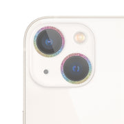 Pellicola per obiettivo della fotocamera in vetro temperato con anello glitterato, For iPhone 13, For iPhone 13 Pro / 13 Pro Max, For iPhone 12 mini  / 11, For iPhone 12 Pro