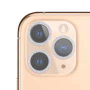 Pellicola per obiettivo della fotocamera in vetro temperato con anello glitterato, For iPhone 11 Pro / 11 Pro Max