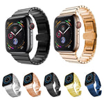 Cinturino per orologio con fibbia a farfalla in acciaio con una perlina per la serie Apple Watch, For Apple Watch Series 8&7 41mm, For Apple Watch Ultra 49mm / Series 8&7 45mm, 7 41mm / 6&SE&5&4 40mm / 3&2&1 38mm, 7 45mm / 6&SE&5&4 44mm / 3&2&1 42mm