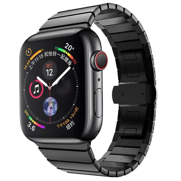 Cinturino per orologio con fibbia a farfalla in acciaio con una perlina per la serie Apple Watch, For Apple Watch Series 8&7 41mm, For Apple Watch Ultra 49mm / Series 8&7 45mm, 7 41mm / 6&SE&5&4 40mm / 3&2&1 38mm, 7 45mm / 6&SE&5&4 44mm / 3&2&1 42mm