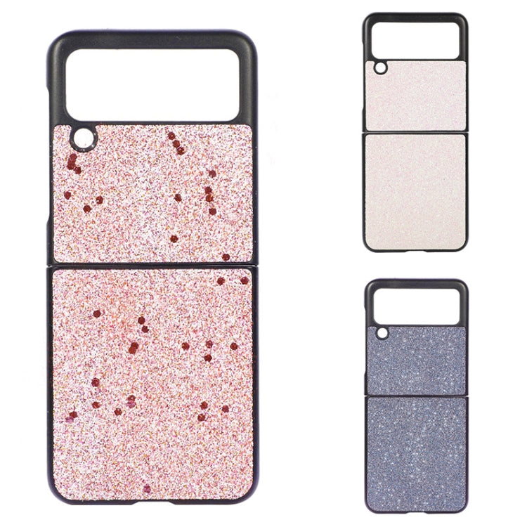 Custodia per telefono in pelle PU glitterata, For Samsung Galaxy Z Flip3 5G