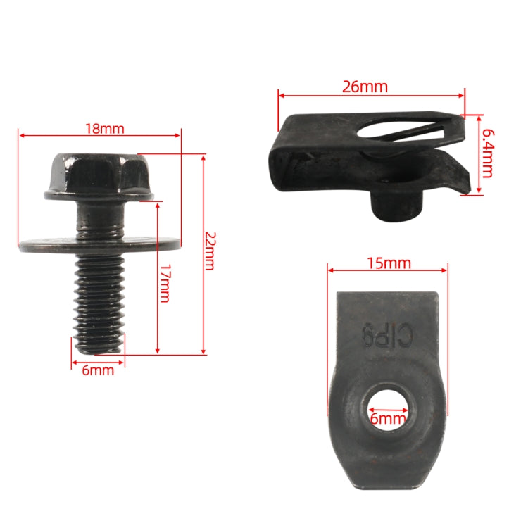 35 in 1 kit di fissaggio paraurti parafango per cofano auto per berlina Infiniti G35 2003-2008, A6854