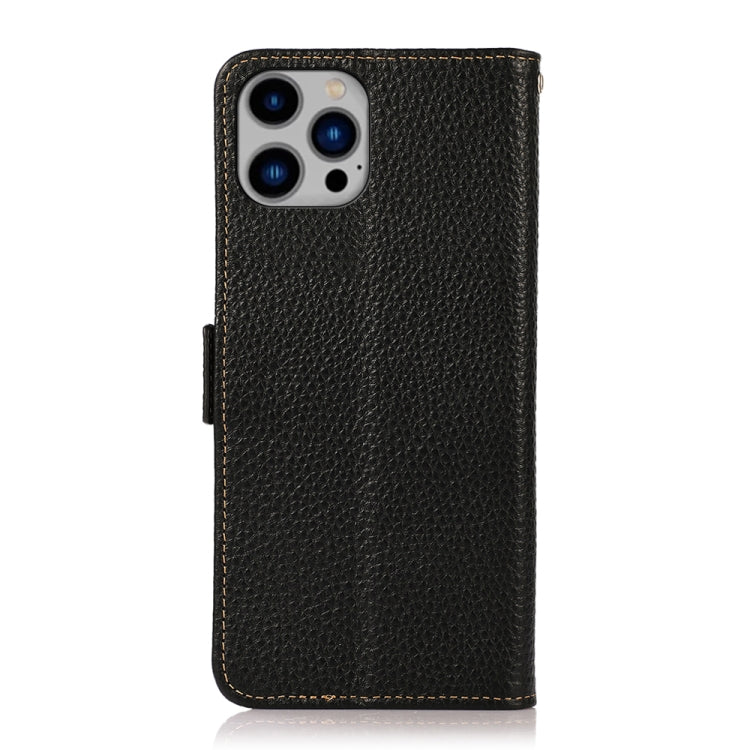 Custodia portafoglio in pelle con RFID per iPhone 14 Pro Max