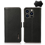 Custodia portafoglio in pelle con RFID per iPhone 14 Pro Max