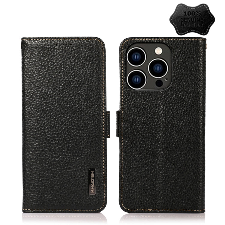 Custodia portafoglio in pelle con RFID per iPhone 14 Pro Max