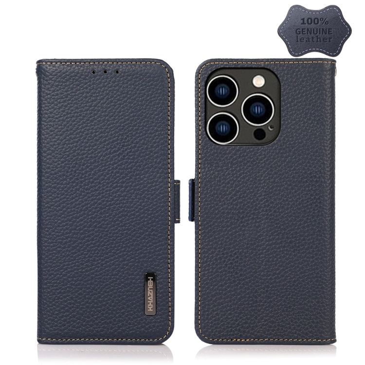 Custodia portafoglio in pelle con RFID per iPhone 14 Pro Max