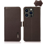 Custodia portafoglio in pelle con RFID per iPhone 14 Pro Max