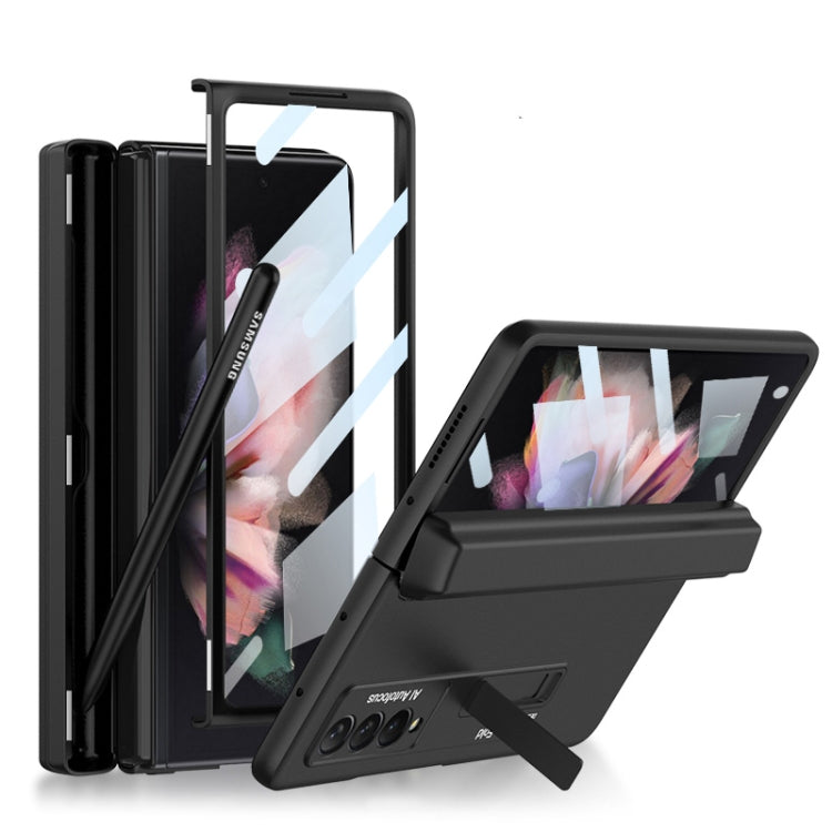 Custodia a libro magnetica integrata GKK a copertura totale con custodia per penna, For Samsung Galaxy Z Fold3 5G