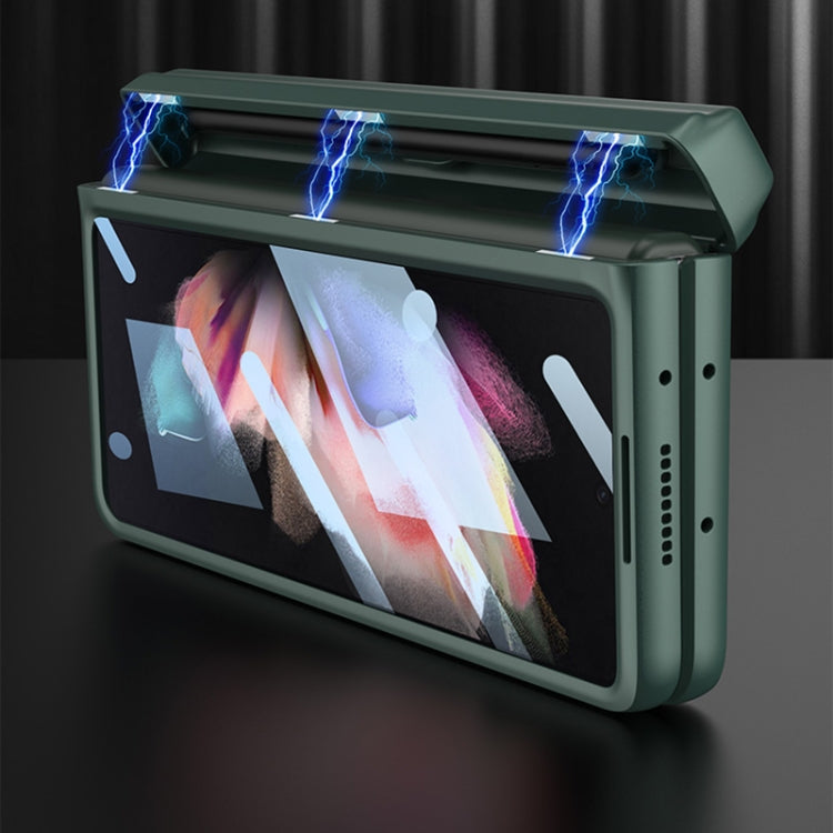 Custodia a libro magnetica integrata GKK a copertura totale con custodia per penna, For Samsung Galaxy Z Fold3 5G
